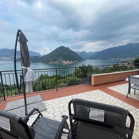 Appartamento Vista Lago D'Iseo Sulzano Bagian luar foto